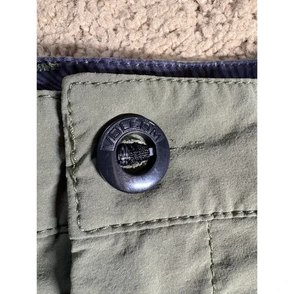 Volcom Frickin Cross Shred Shorts Men 30 Olive Green Hybrid Moisture Wicking - Picture 2 of 11